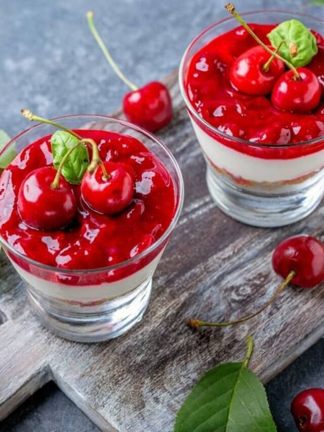 Cherry Cheesecake Pudding Shots