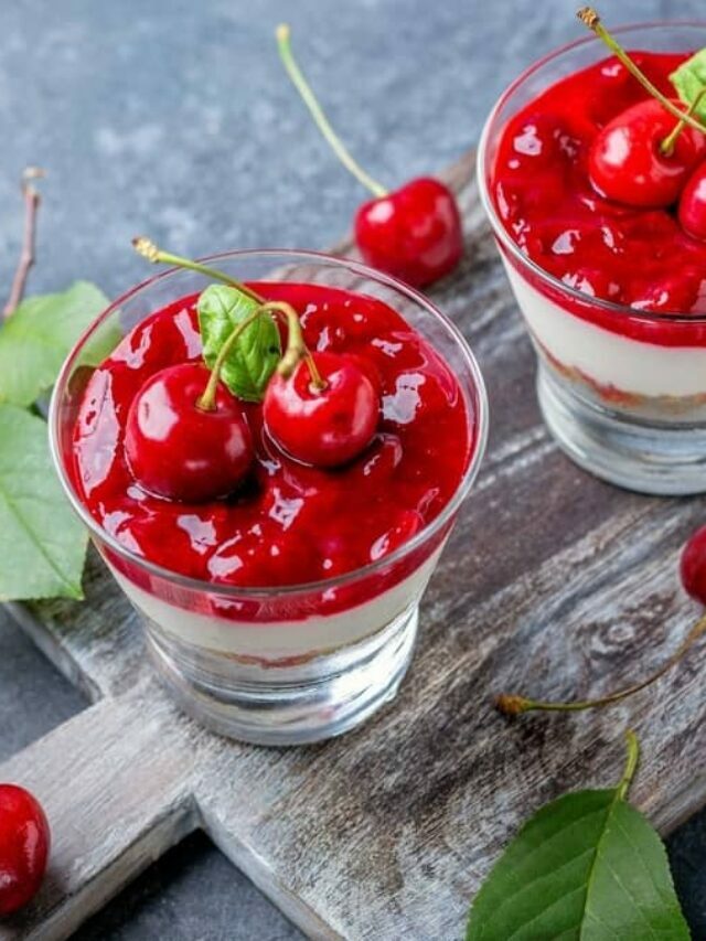 2 Delicious Cheesecake Puddings — With a cherry on top!