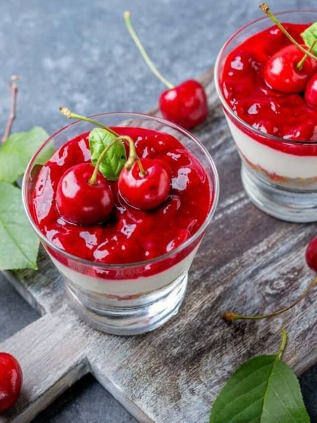 Cherry Cheesecake Pudding Shots