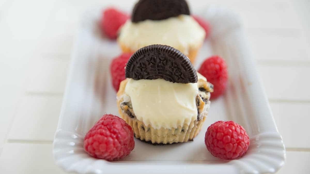 No Bake Mini Oreo Cheesecake Cupcakes